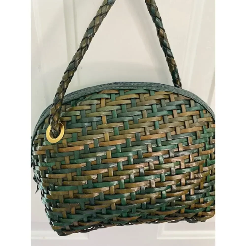 Maripe woven leather crossbody bag Fall Rainbow NWTs‎